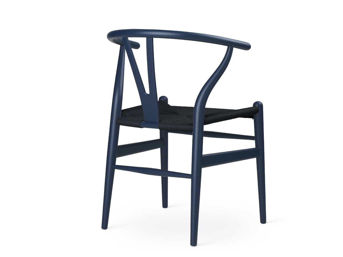 Carl Hansen CH24 Wishbone Chair - Soft Colours | Blue | Black Papercord