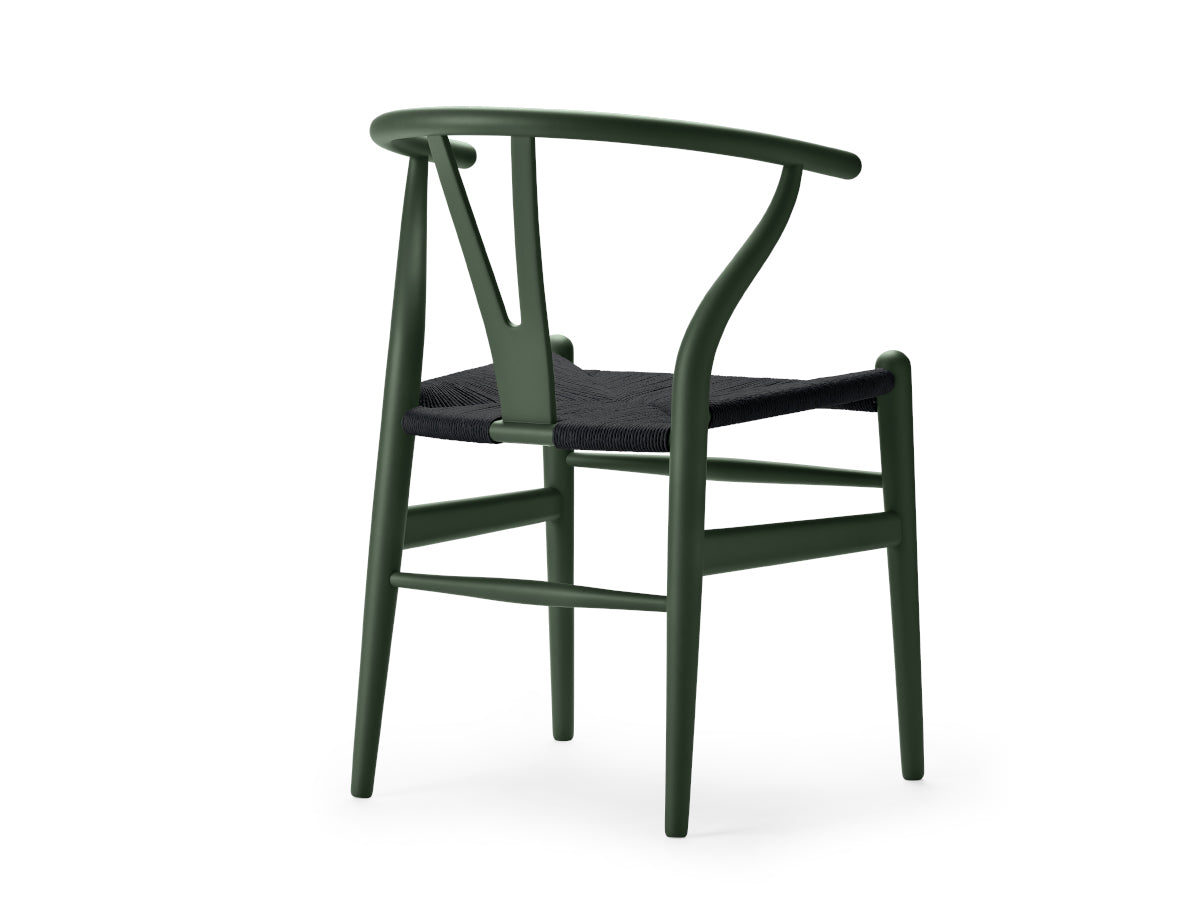 Carl Hansen CH24 Wishbone Chair - Soft Colours | Green | Black Papercord