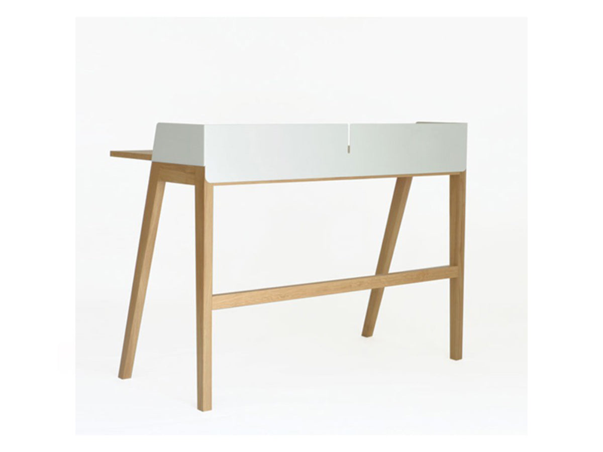Case Brockwell Desk - Oak from rear