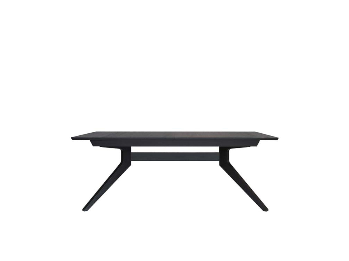 Case Cross Extendable Table - No- Leaves - Black