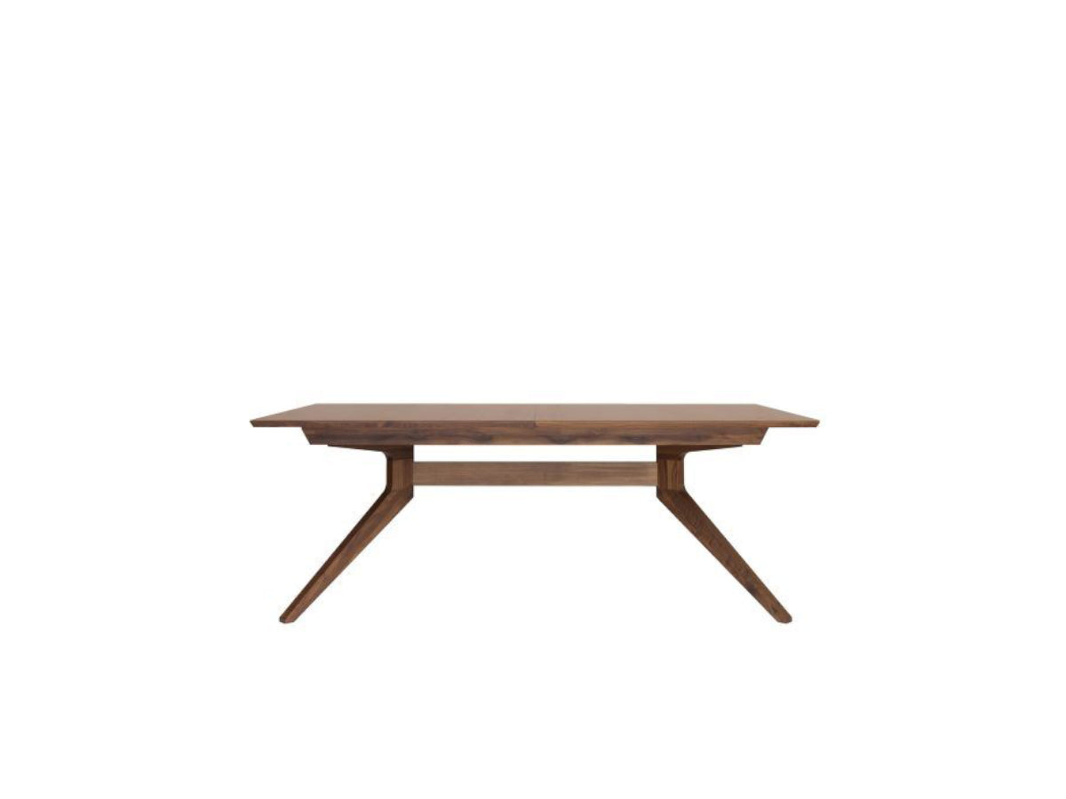 Case Cross Extendable Table - No- Leaves - Walnut