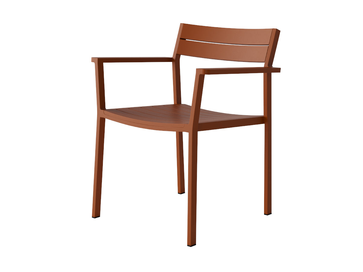 Rust chair on a white background - Case Eos Armchair Rust