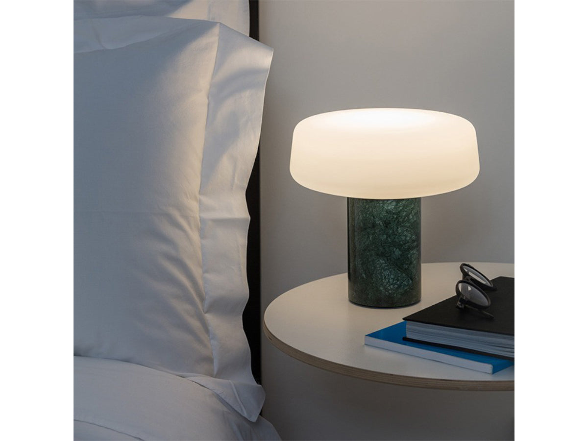 Terence Woodgate Solid Table Light Small - Serpentine Green Marble