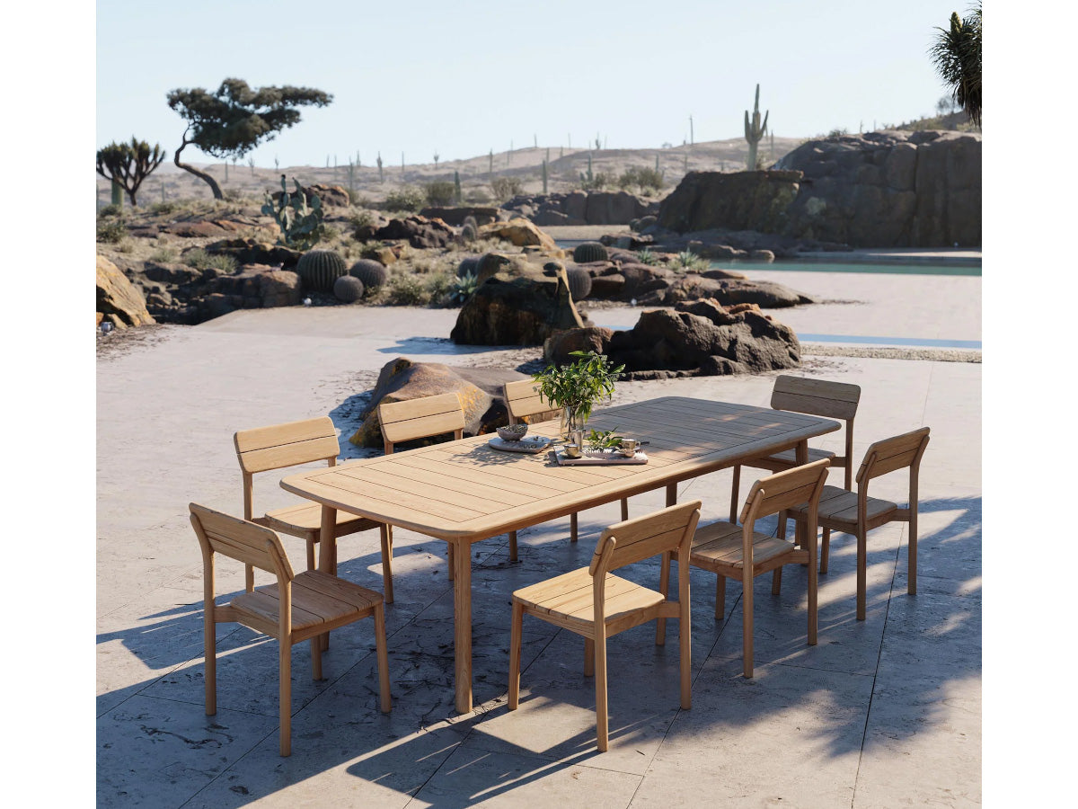 Case Tanso Large rectangular table - with Case Tanso Dining Chairs