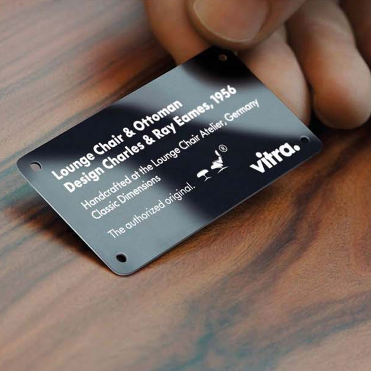 eames lounge chair vitra authentic label