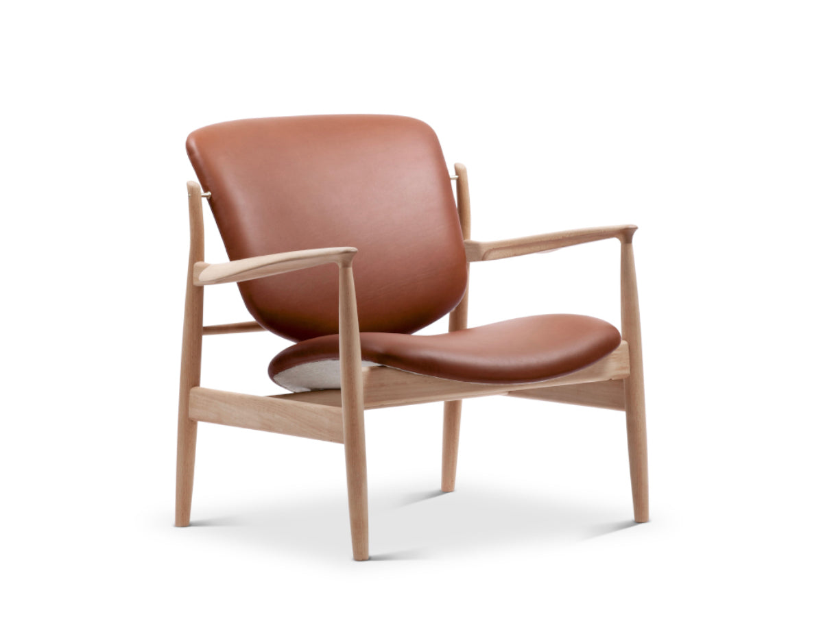 Finn Juhl France Armchair in cognac leather with solid oiled oak frame