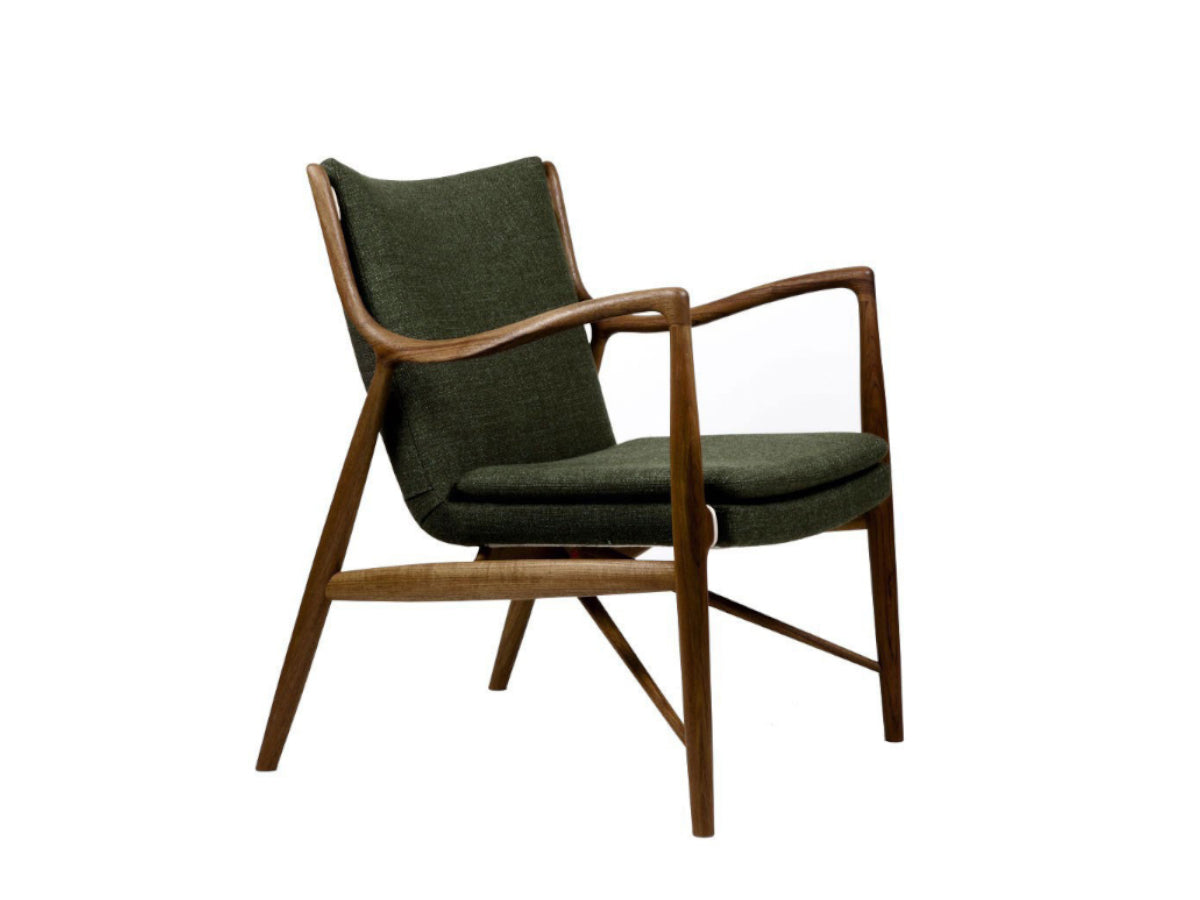 House of Finn Juhl 45 Armchair with solid walnut frame and upholstered seat