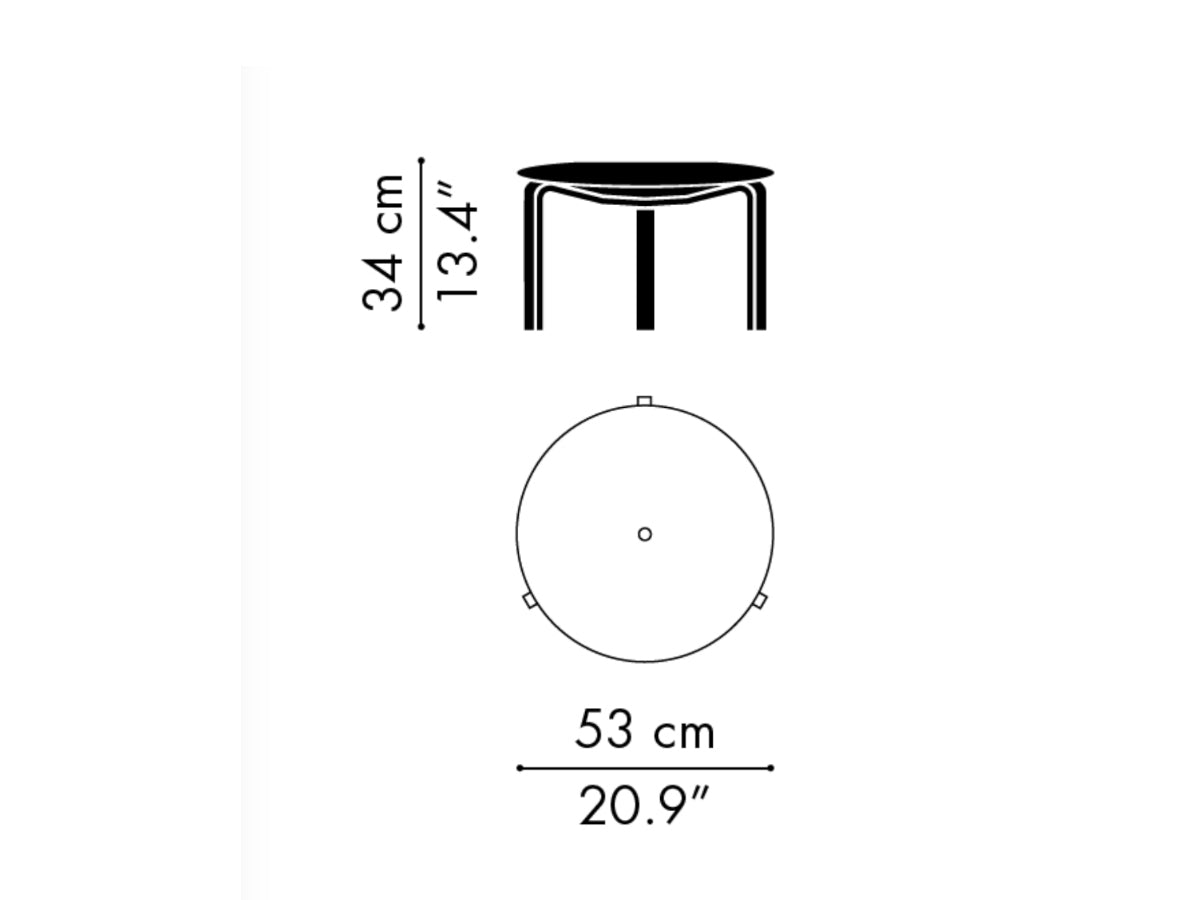 Fritz Hansen PK33 Stool - Canvas
