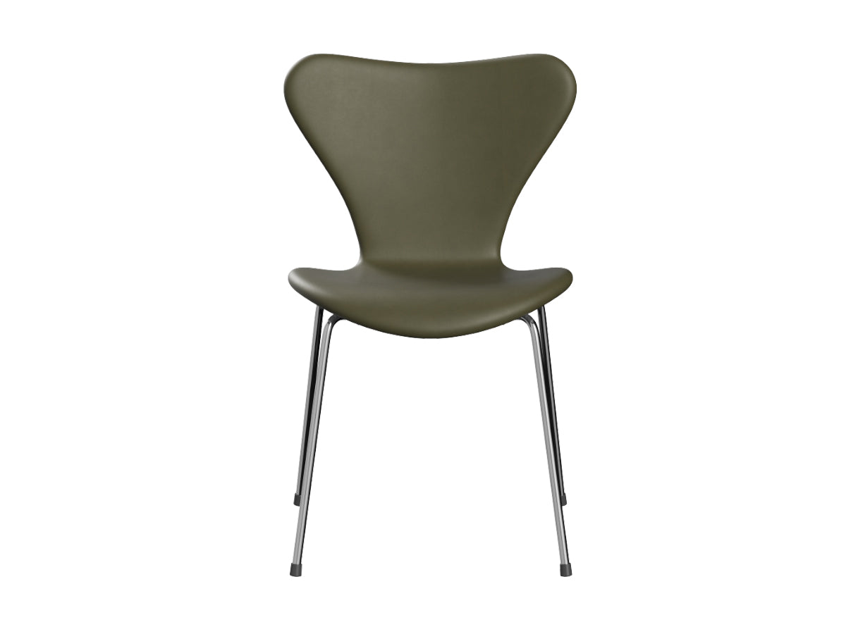 Fritz Hansen 3107 Series 7 Chairs - Essential Leather Moss Green