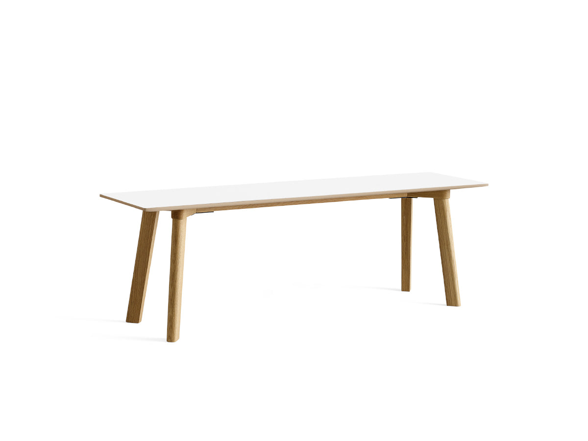 Hay Copenhague Deux CPH215 Bench | Pearl White | Oak Legs | 140cm