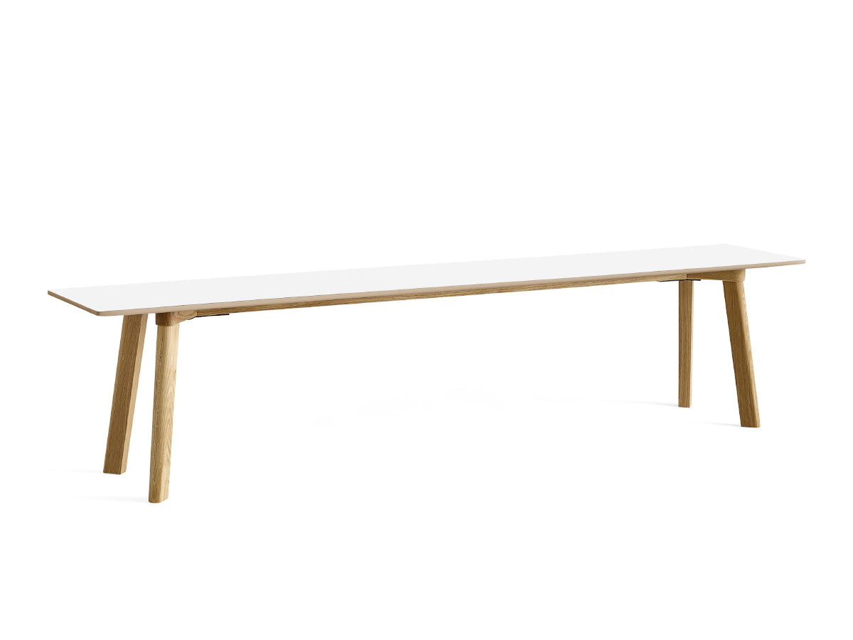 Hay Copenhague Deux CPH215 Bench | Pearl White | Oak Legs | 200cm