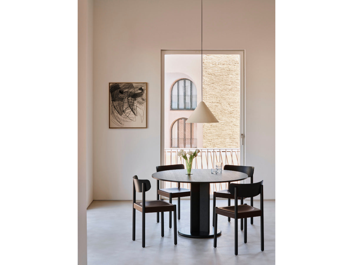 Hay Chisel 29 Round Table - 120cm - black with Pack 10 Chair