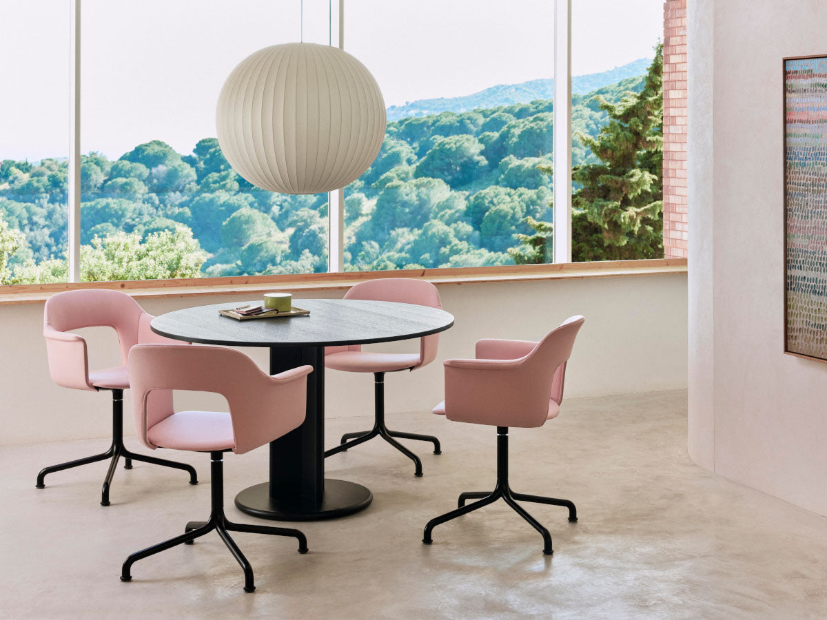 Hay Chisel 29 Round Table -120cm - Black with Bubble Light