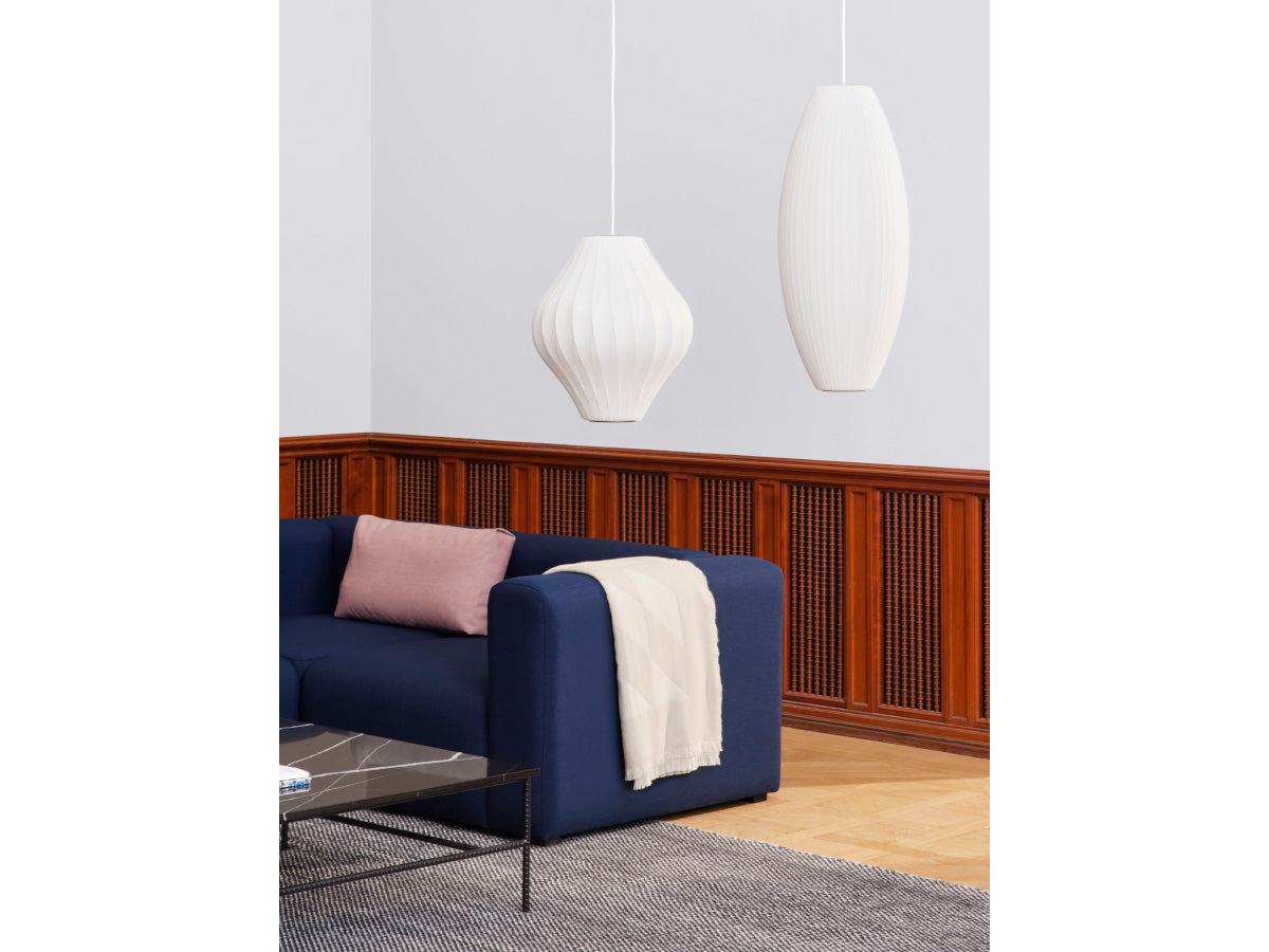 George Nelson Bubble Cigar Light - Lifestyle with Mags Corner Sofa