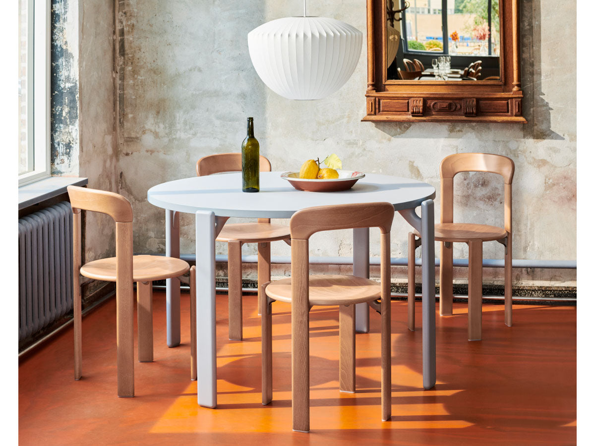 George Nelson Bubble Apple Light - Lifestyle with Rey Dining Table & Rey Chairs
