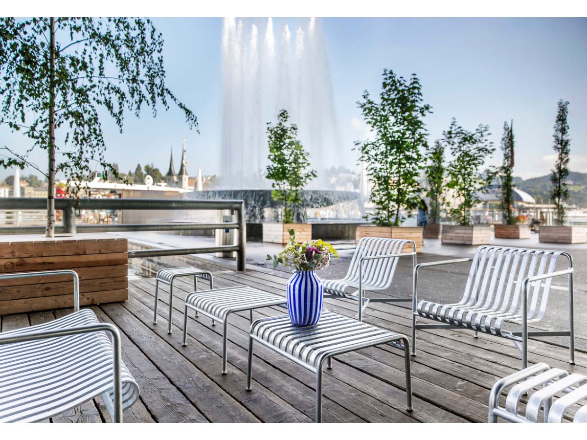 hay palissade lounge chair low hot galvanised