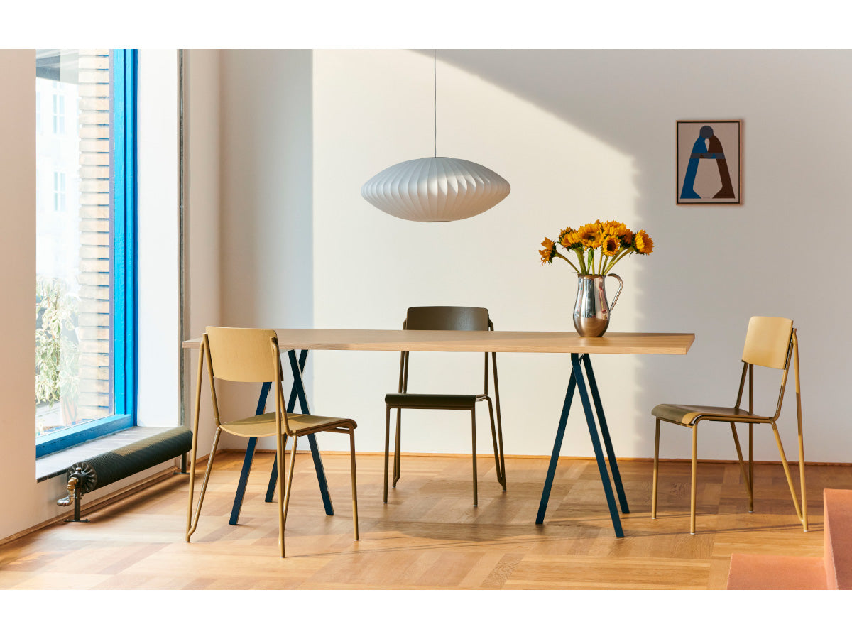 Hay Petit Standard Chair - Lifestyle with Bubble Saucer Light