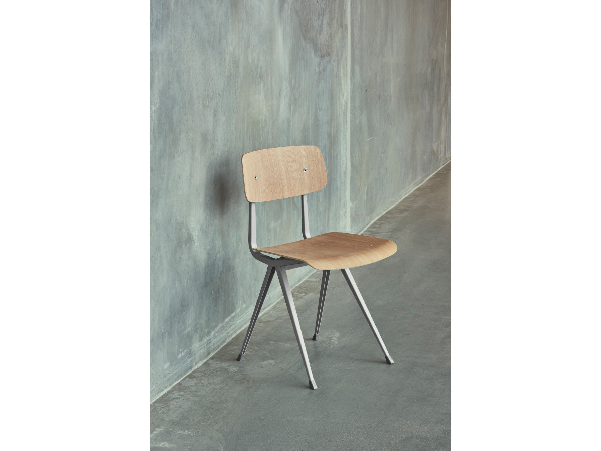 Hay Result Chair (Beige Frame) - Shell: Oak, Lifestyle Concrete