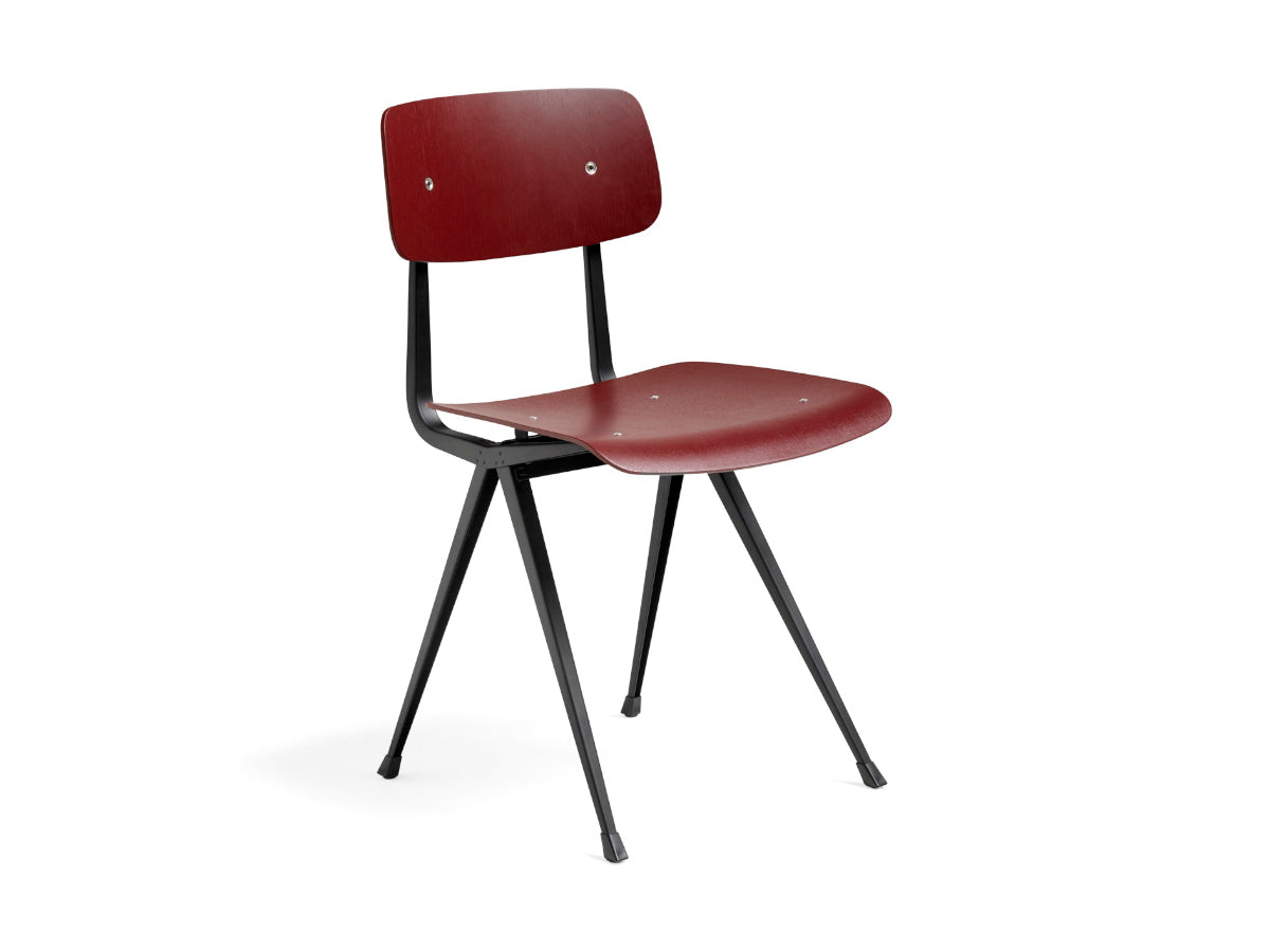 Hay Result Chair (Black Frame) - Seat: Dark Brick