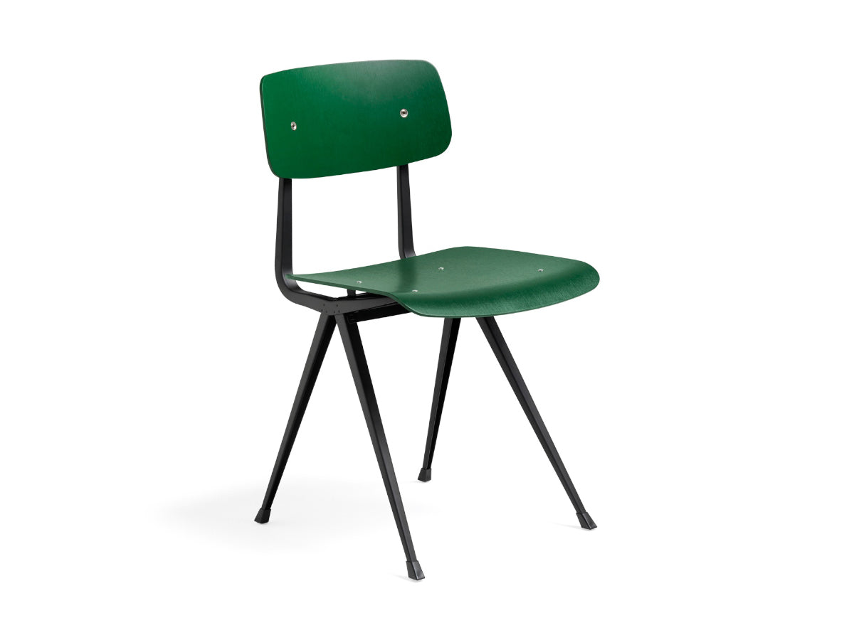 Hay Result Chair (Black Frame) - Seat: Forest Green