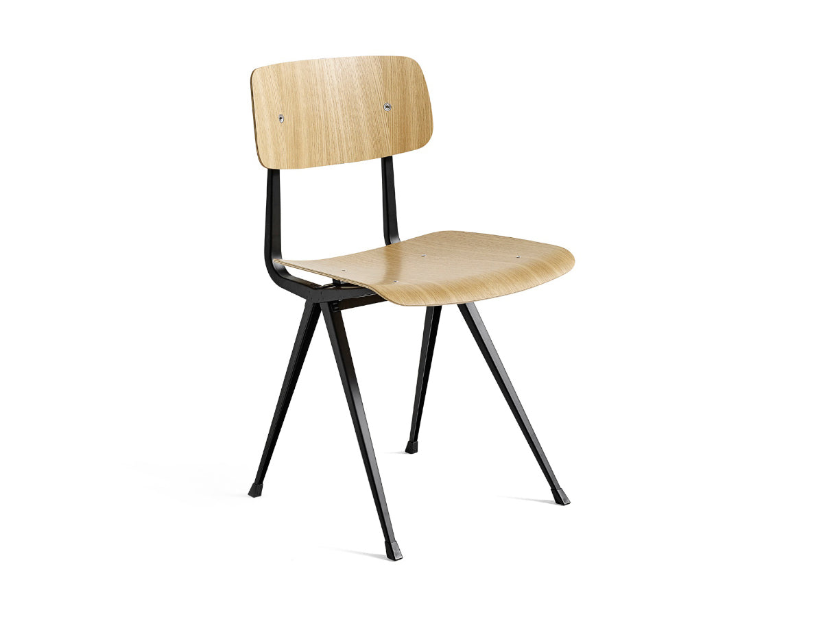 Hay Result Chair (Black Frame) - Seat: Clear Lacqered Oak