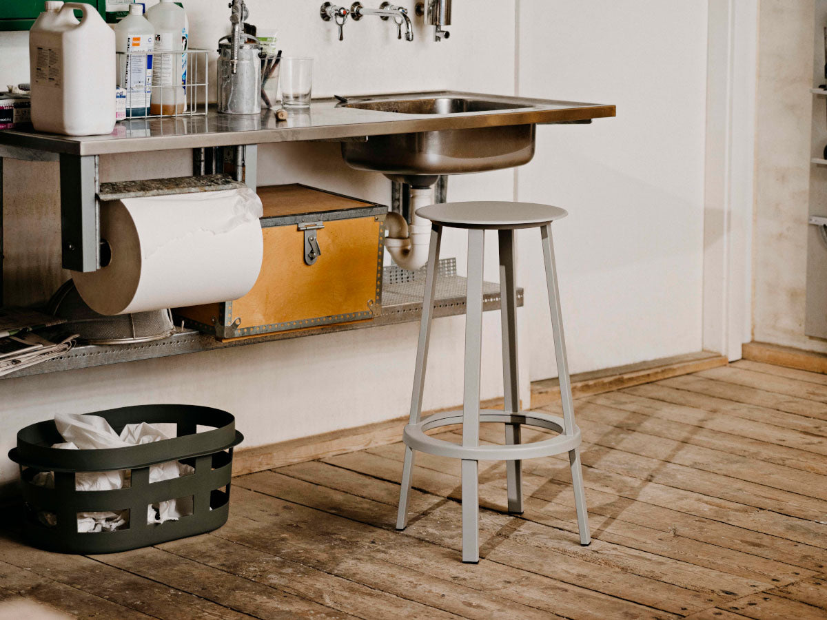 HAY Revolver Stool, High 75cm Sky grey Lifestyle