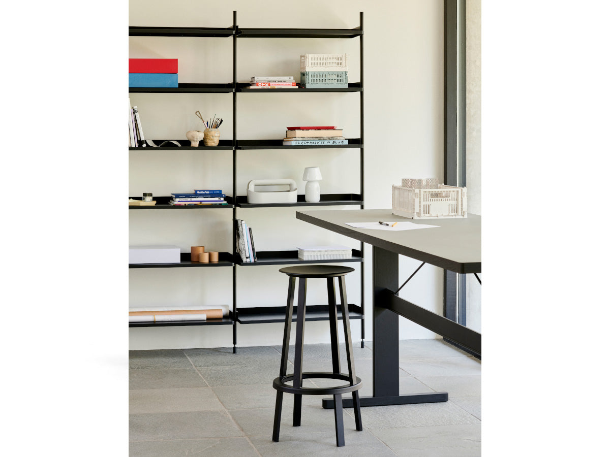 HAY Revolver Stool, High 75cm Black - Lifestyle