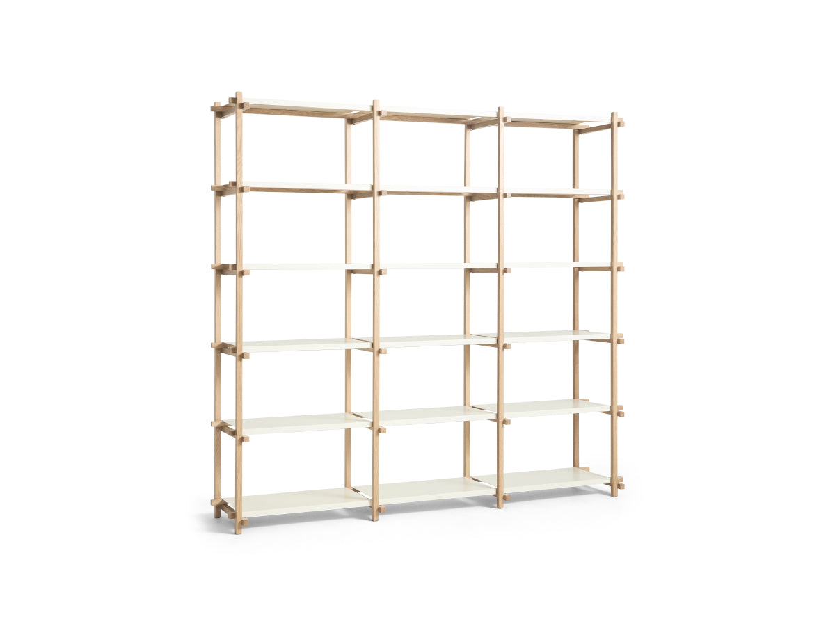 Hay Woody Storage, Almond White Shelves, High 3 x 6