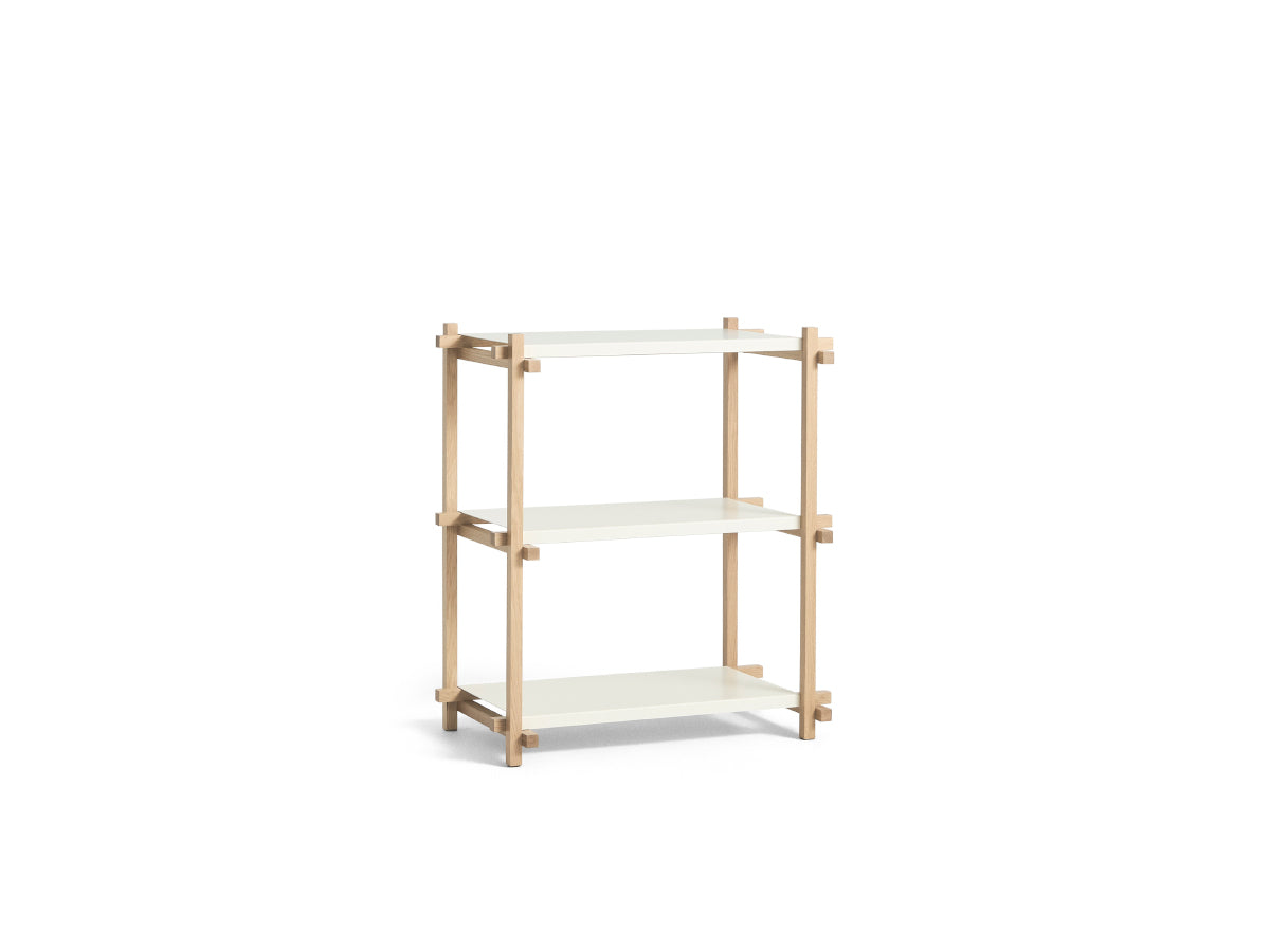 Hay Woody Storage, Almond White Shelves, Low