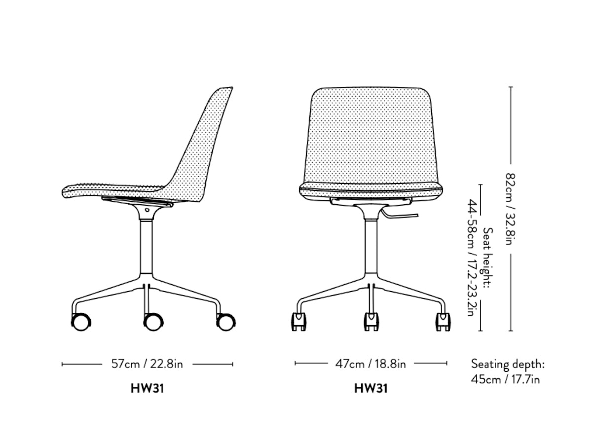 &Tradition HW31 Rely Office Chair - Height Adjustable