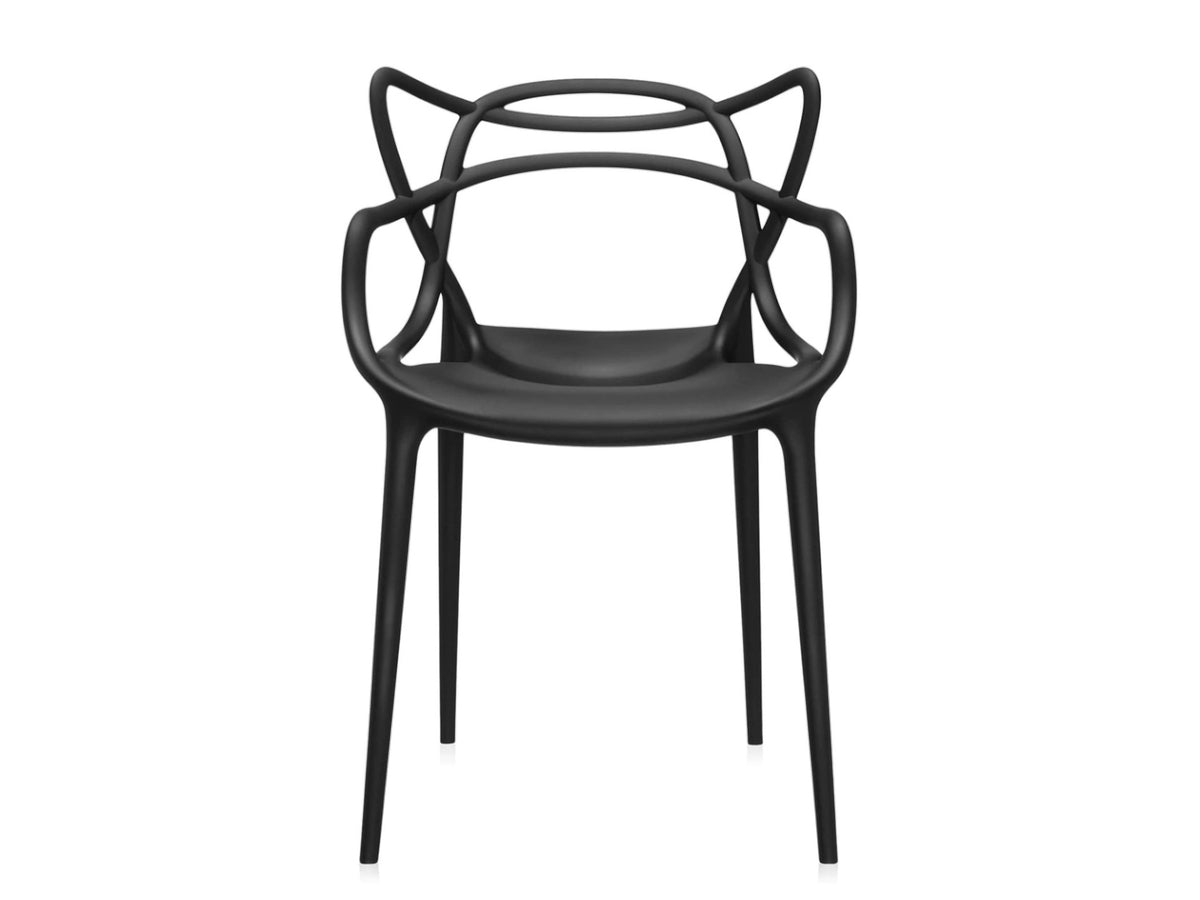 Kartell Masters Black chair with a modern design on a white background