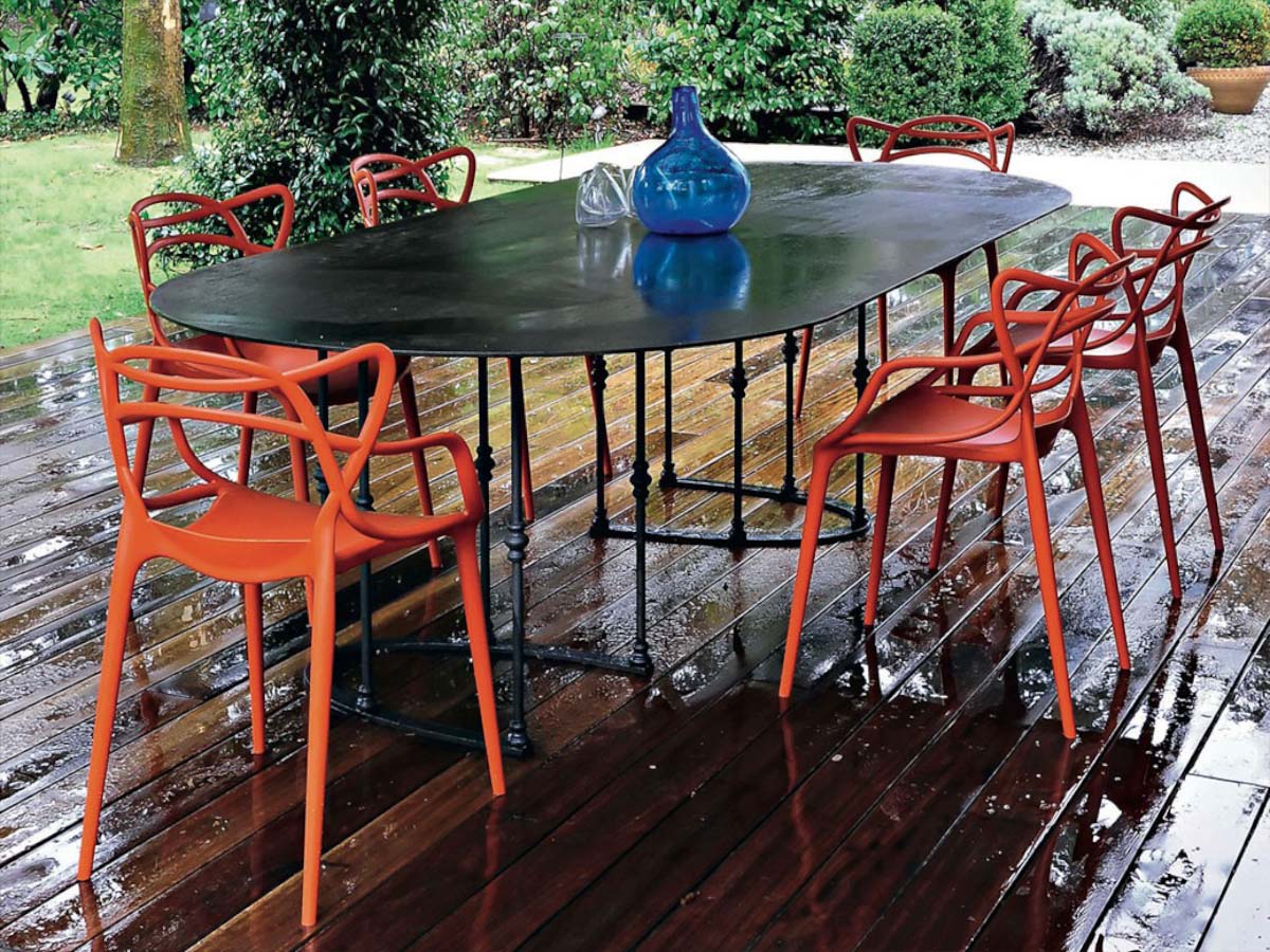 Kartell Masters Rusty Orange outdoors