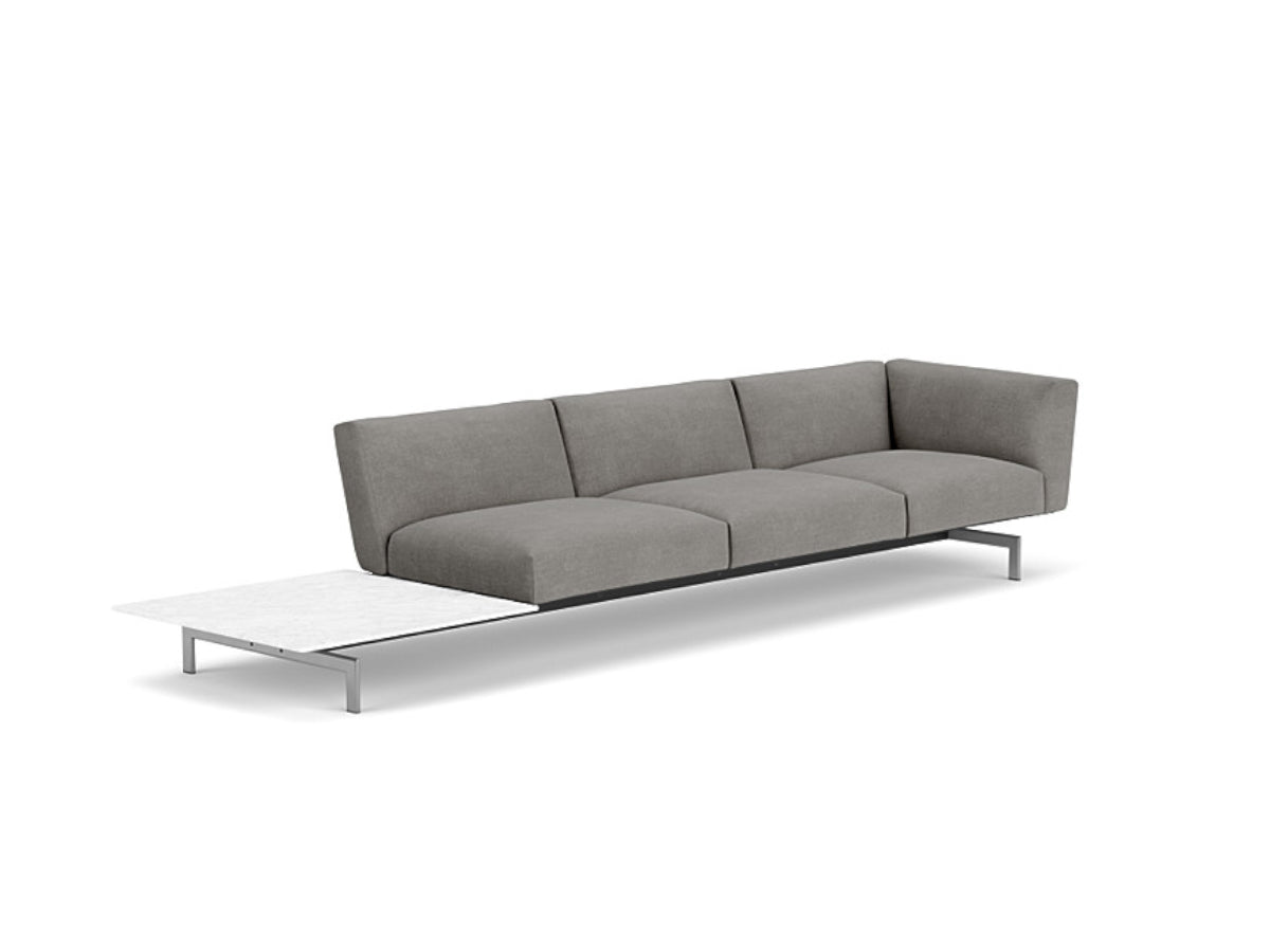 Knoll Avio 3 Seat Sofa L-Shape with End Table Statuarietto Marble