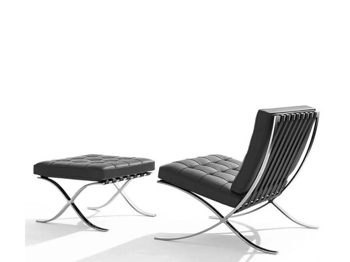Knoll Barcelona Armchair & Stool