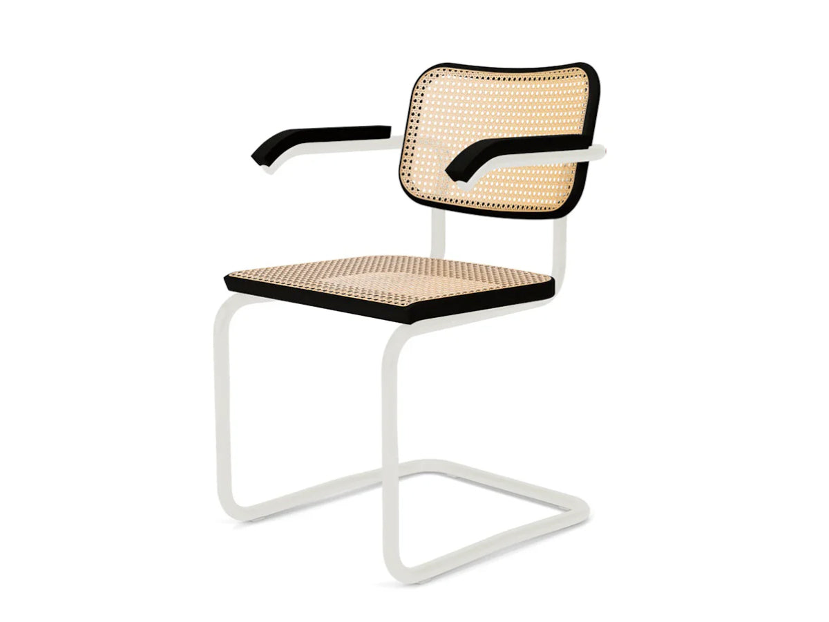 Knoll Cesca Dining Chair with Arms - Matte Frame Bauhaus