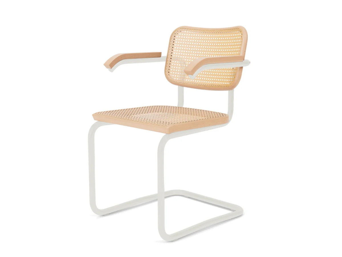 Knoll Cesca Dining Chair with Arms - Matte Frame Bauhaus