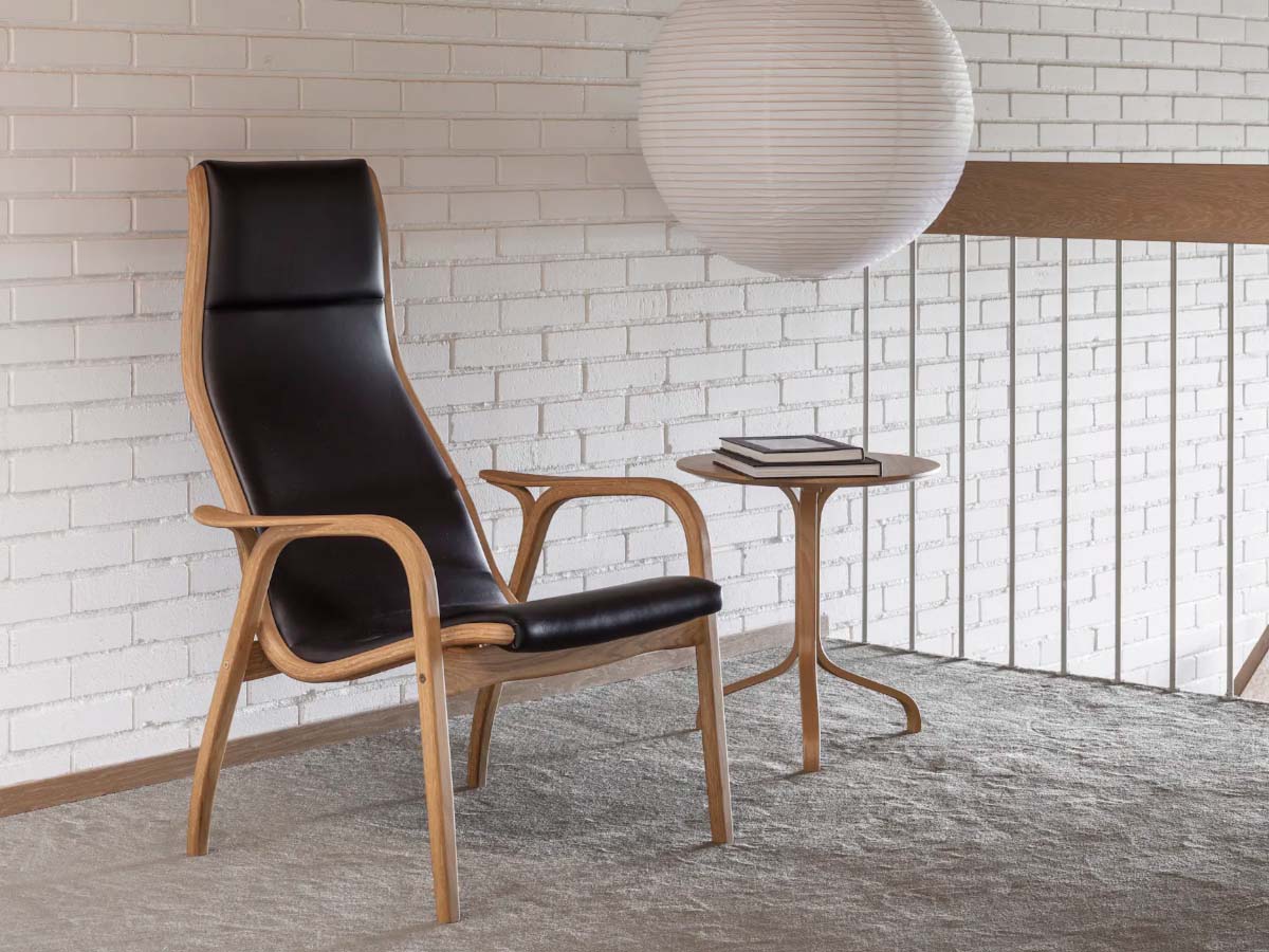 Swedese Lamino Chair &amp; Ottoman - Leather