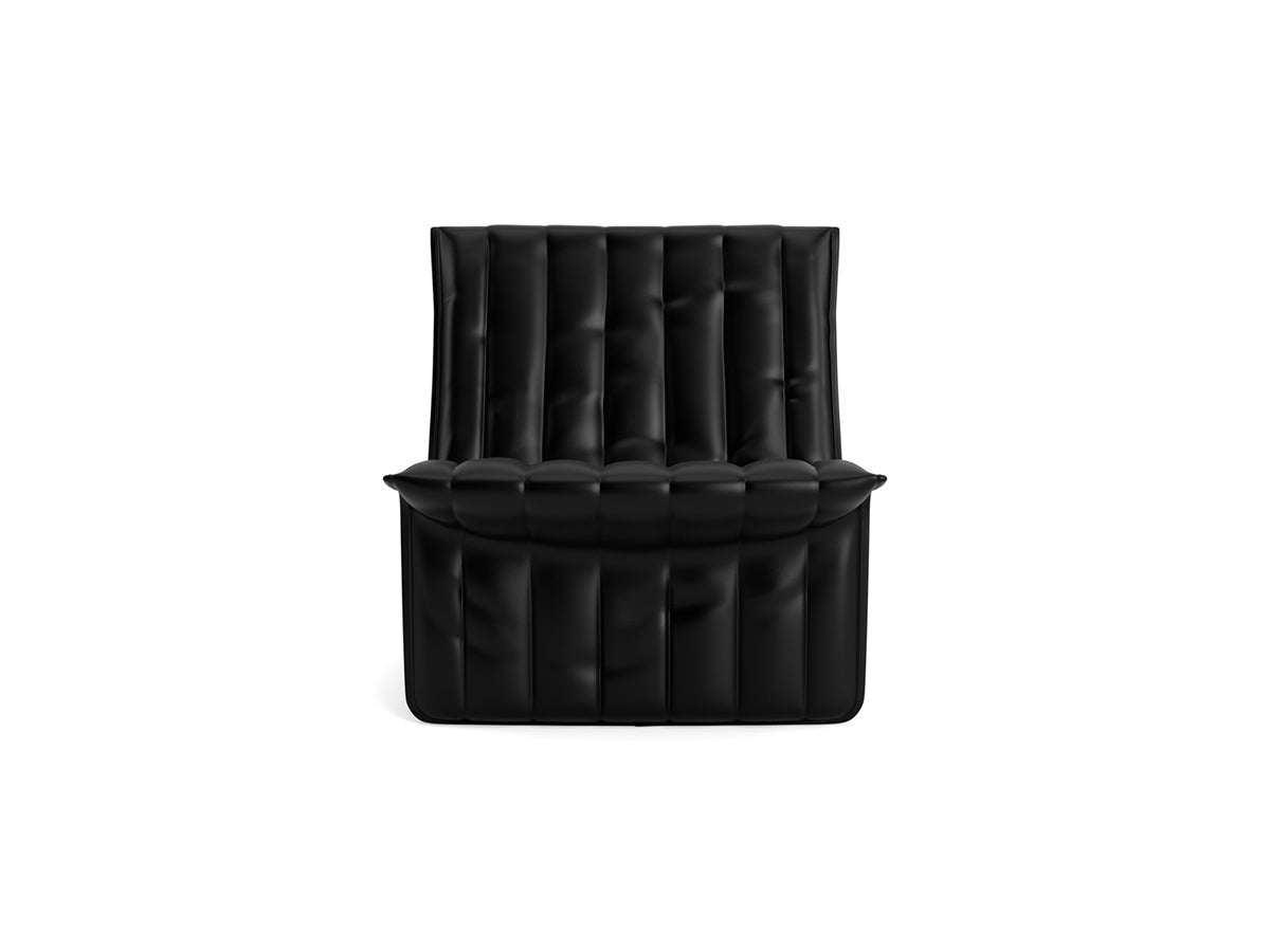 Normann Copenhagen Limit Armchair | Ultra Leather Black | Front Profile