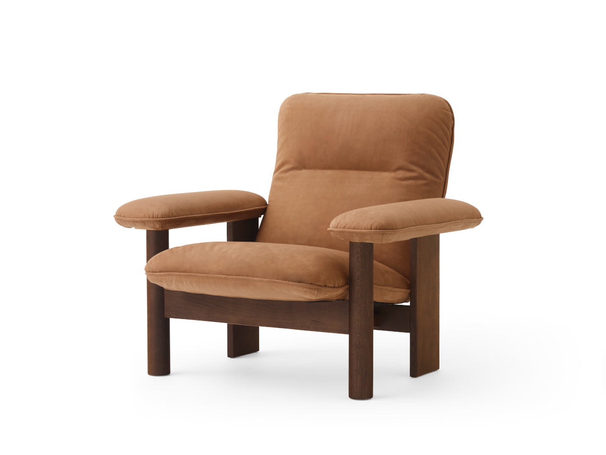 Audo Copenhagen Brasilia Lounge Chair & Ottoman Dark Stained Oak