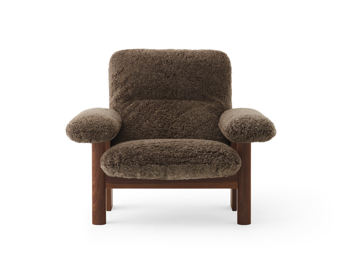 Audo Copenhagen Brasilia Lounge Chair & Ottoman Dark Stained Oak
