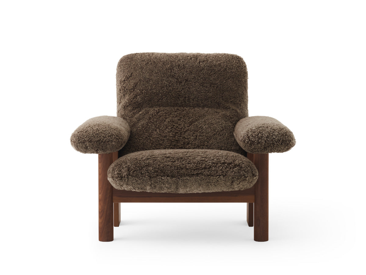 Audo Copenhagen Brasilia Lounge Chair &amp; Ottoman Dark Stained Oak
