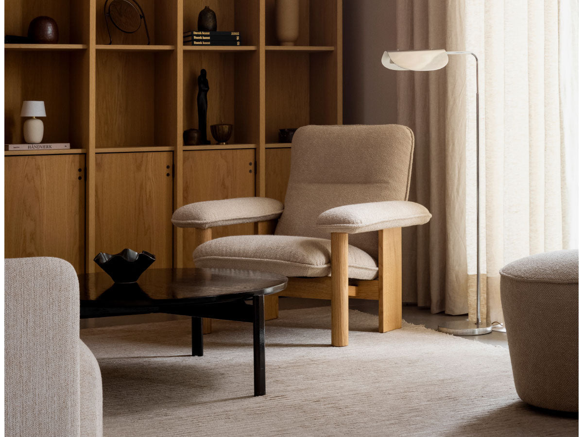 Audo Copenhagen Brasilia Lounge Chair & Ottoman Oak