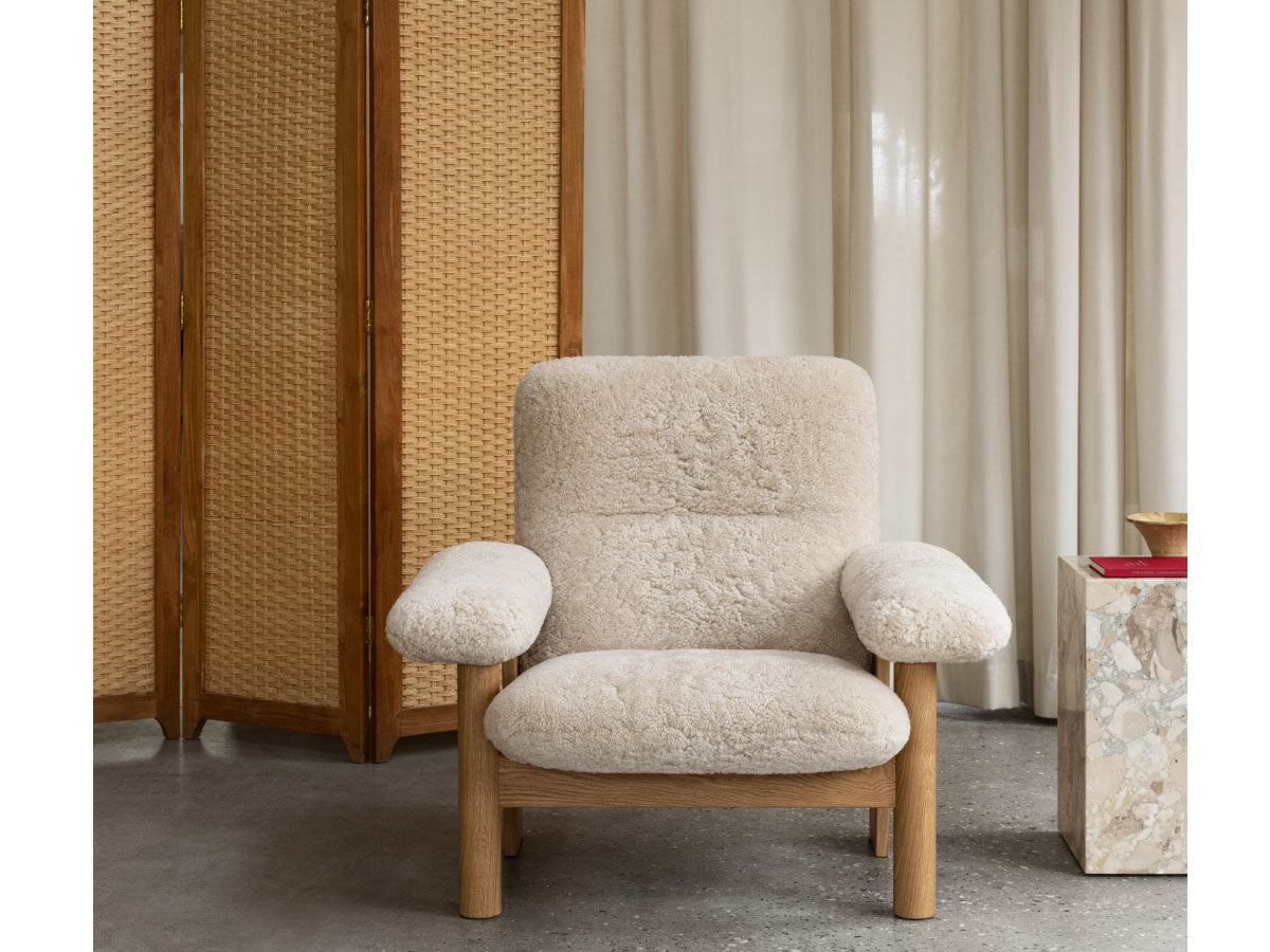 Audo Copenhagen Brasilia Lounge Chair & Ottoman Oak