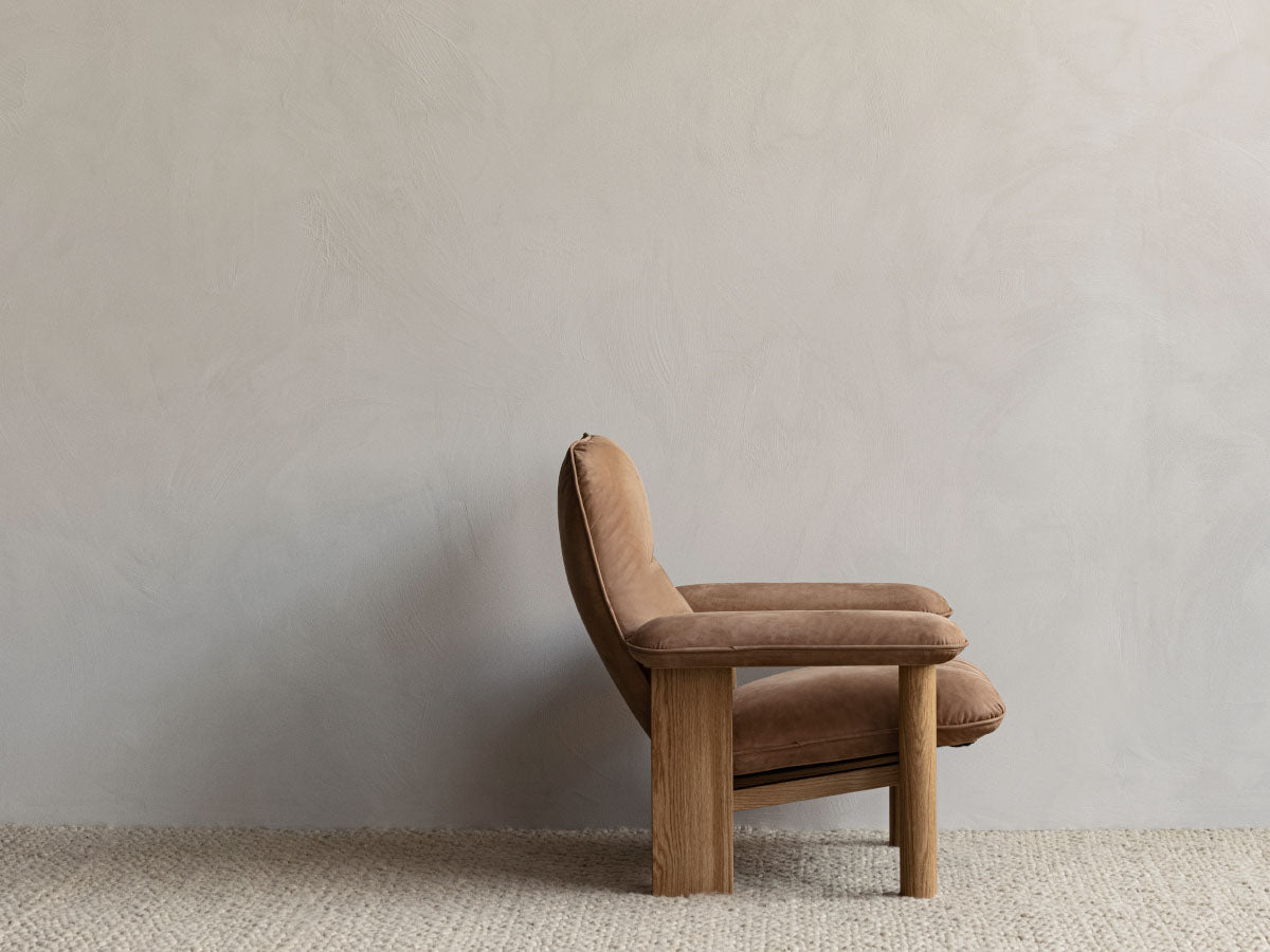 Audo Copenhagen Brasilia Lounge Chair & Ottoman Oak