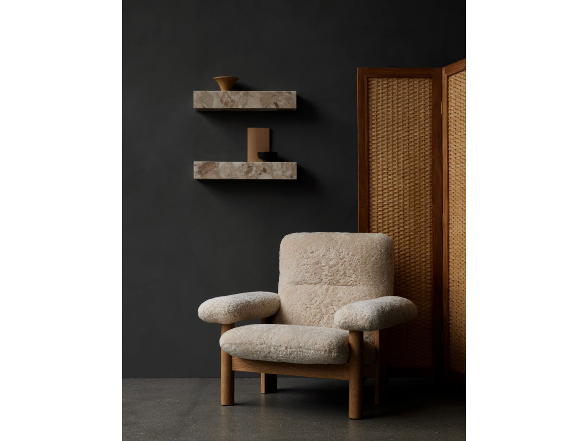 Audo Copenhagen Brasilia Lounge Chair & Ottoman Oak