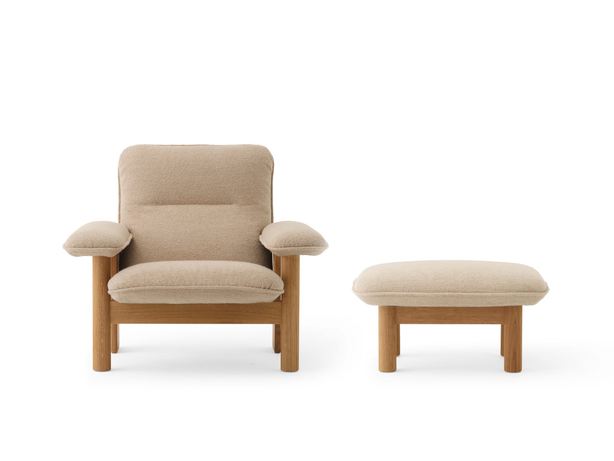 Audo Copenhagen Brasilia Lounge Chair & Ottoman Oak