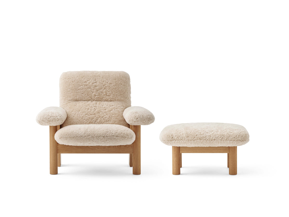 Audo Copenhagen Brasilia Lounge Chair &amp; Ottoman Oak