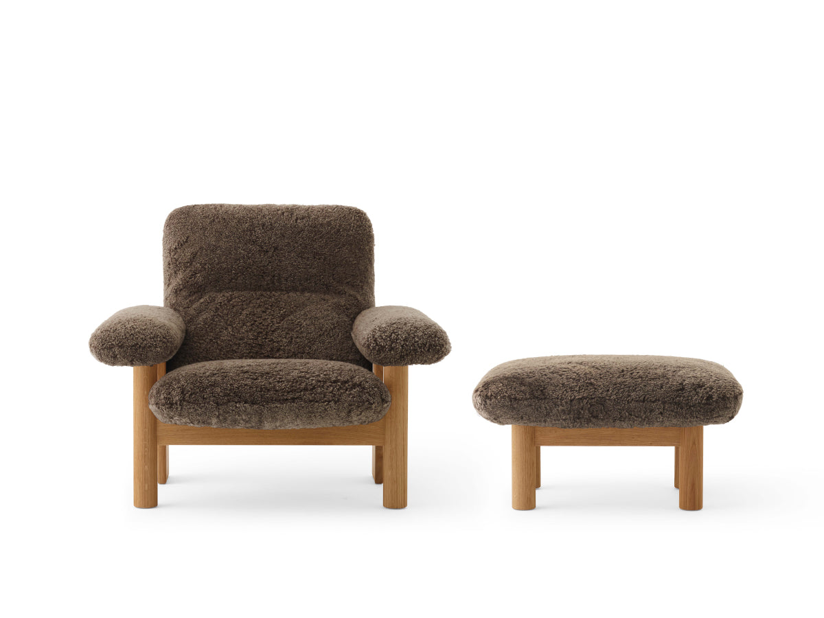 Audo Copenhagen Brasilia Lounge Chair & Ottoman Oak