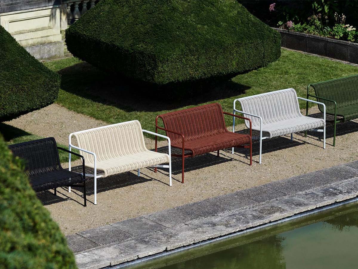 Hay Palissade Cord Dining Bench with Arms