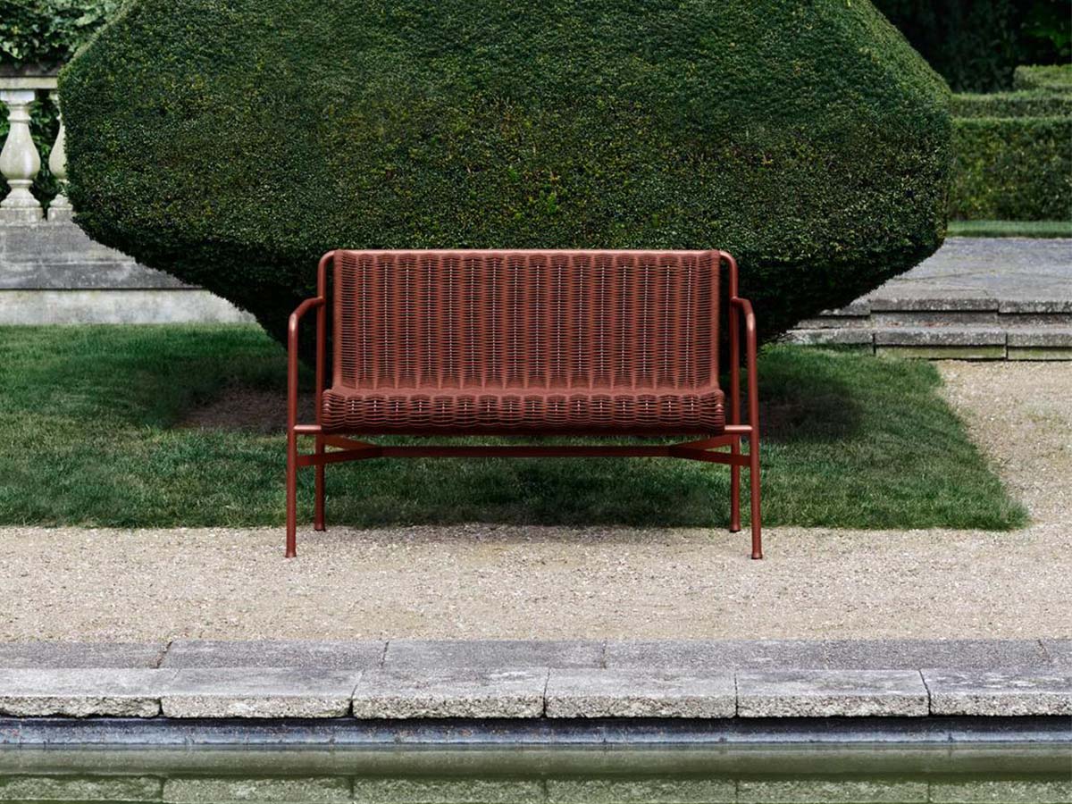 Hay Palissade Cord Dining Bench with Arms